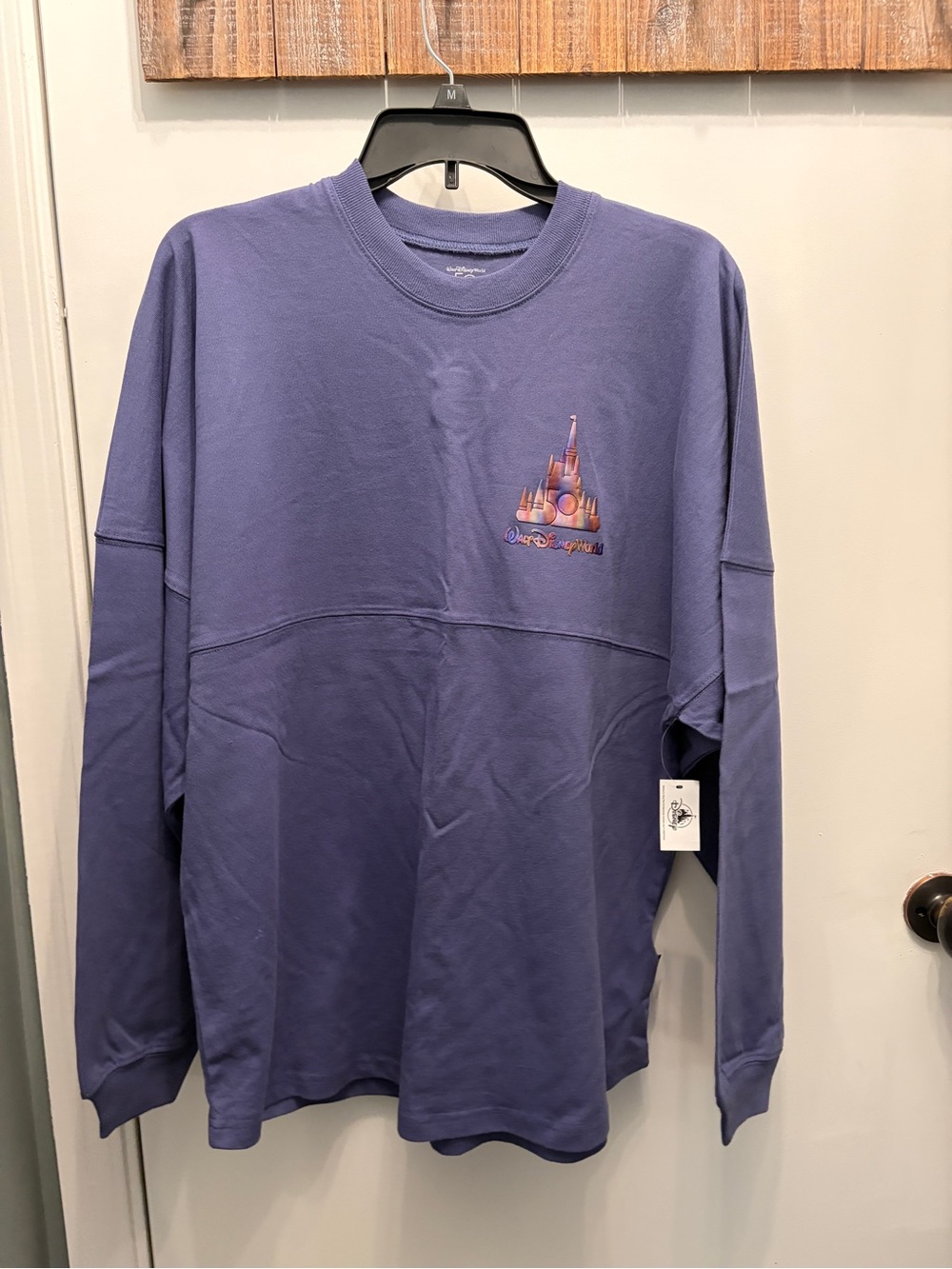 Disney Purple Long Sleeve Crewneck with Limited Edition 50th Anniversary logo